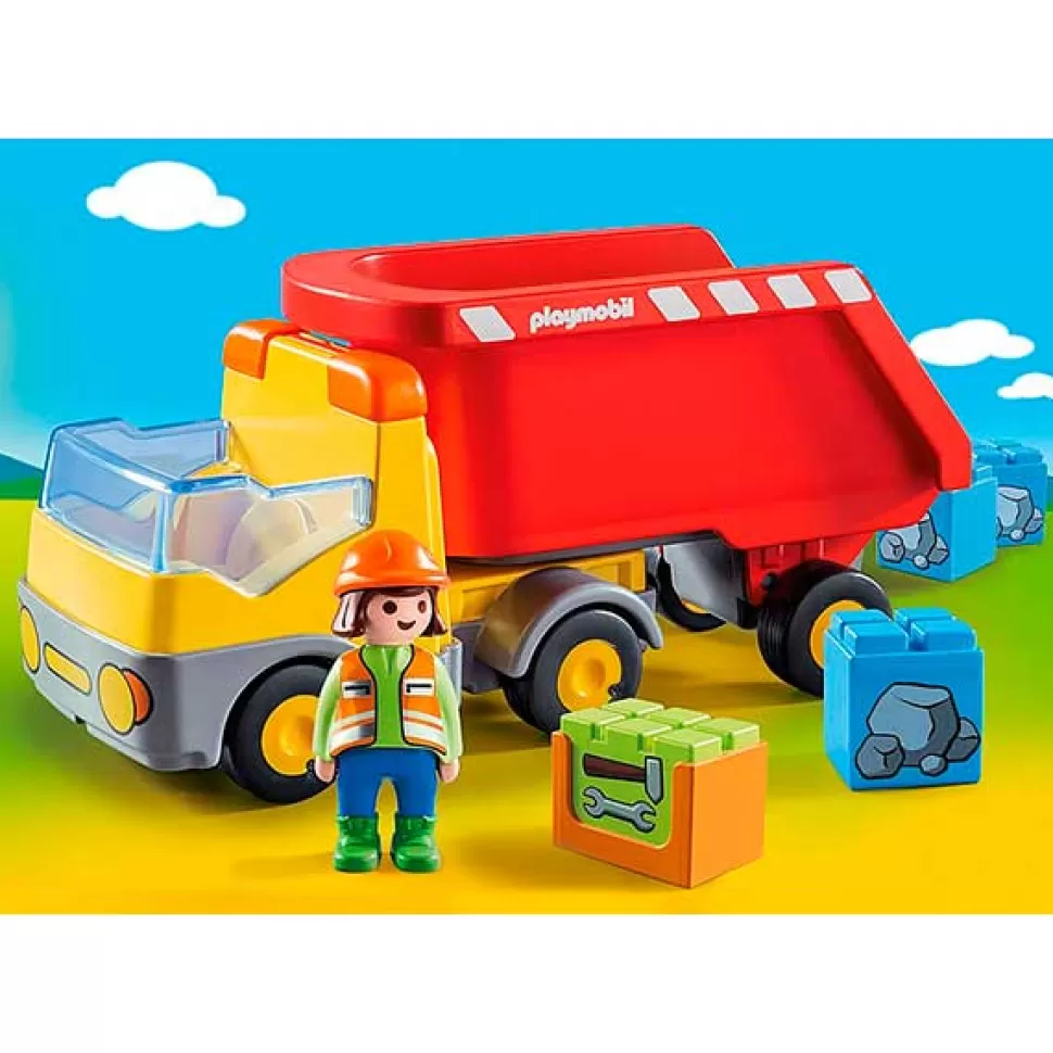 Brinquedos Playmobil 1.2.3 Playmobil 70126 1.2.3 Caminhao De Construcao< Brinquedos De Camiões