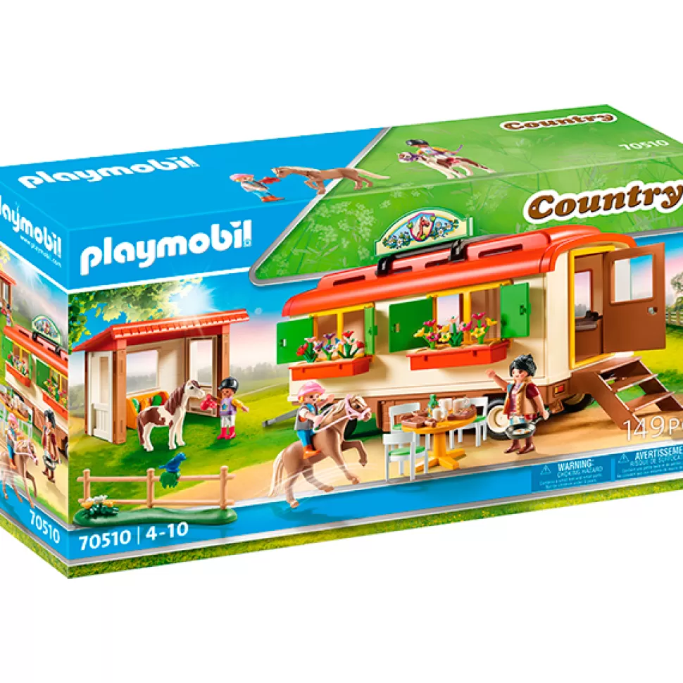 Brinquedos Playmobil Country Playmobil 70510 Caravana De Acampamento De Poneis< Brinquedos De Cavalos