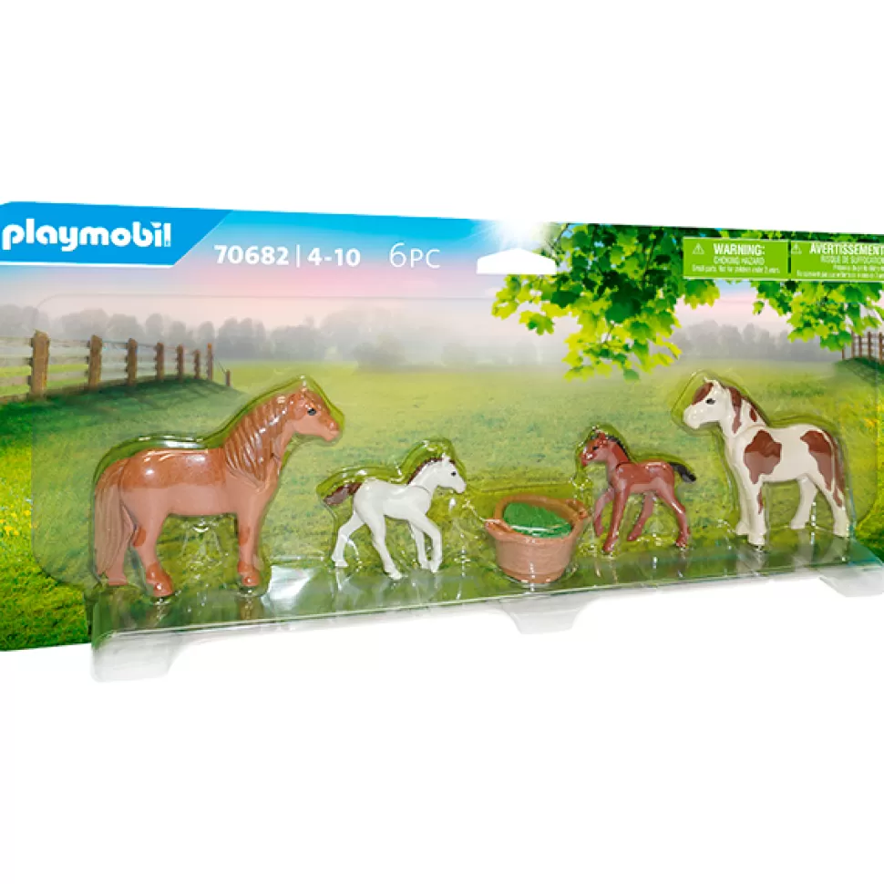 Brinquedos Playmobil Country Playmobil 70682 Poneis Com Potros< Brinquedos De Cavalos