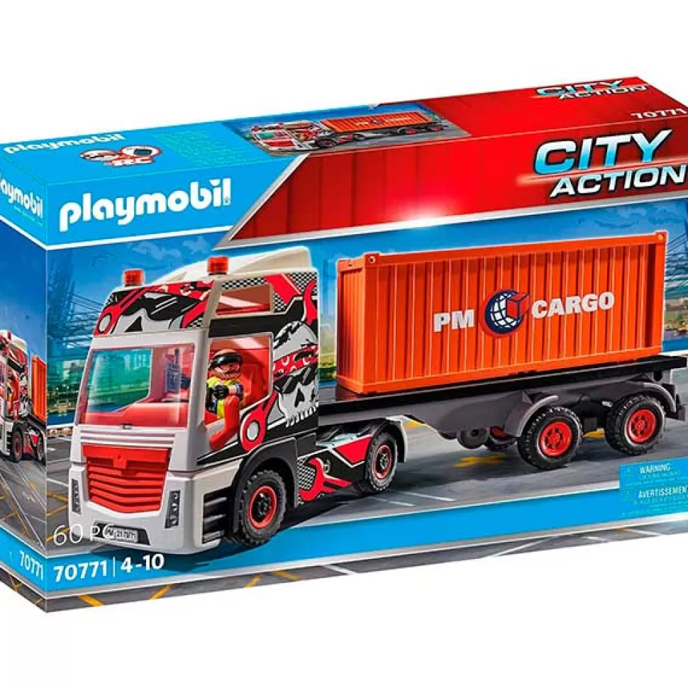Brinquedos Playmobil City Action Playmobil 70771 Caminhao Com Trailer< Brinquedos De Camiões