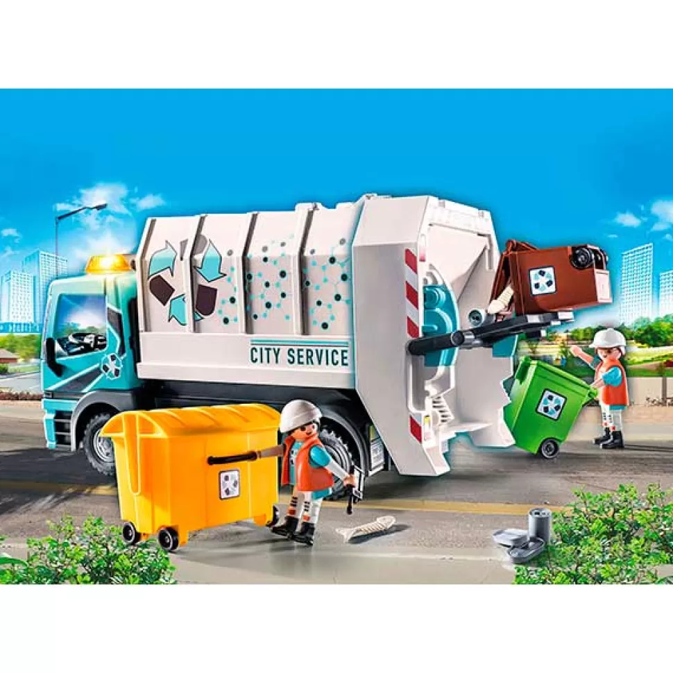 Brinquedos Playmobil City Life Playmobil 70885 Camiao Do Lixo Com Luzes< Brinquedos De Camiões