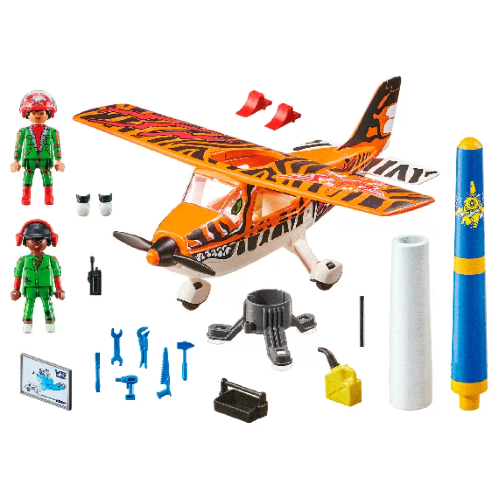 Brinquedos Playmobil Sports&Action Playmobil 70902: Air Stuntshow Tiger Plane< Brinquedos De Aviões