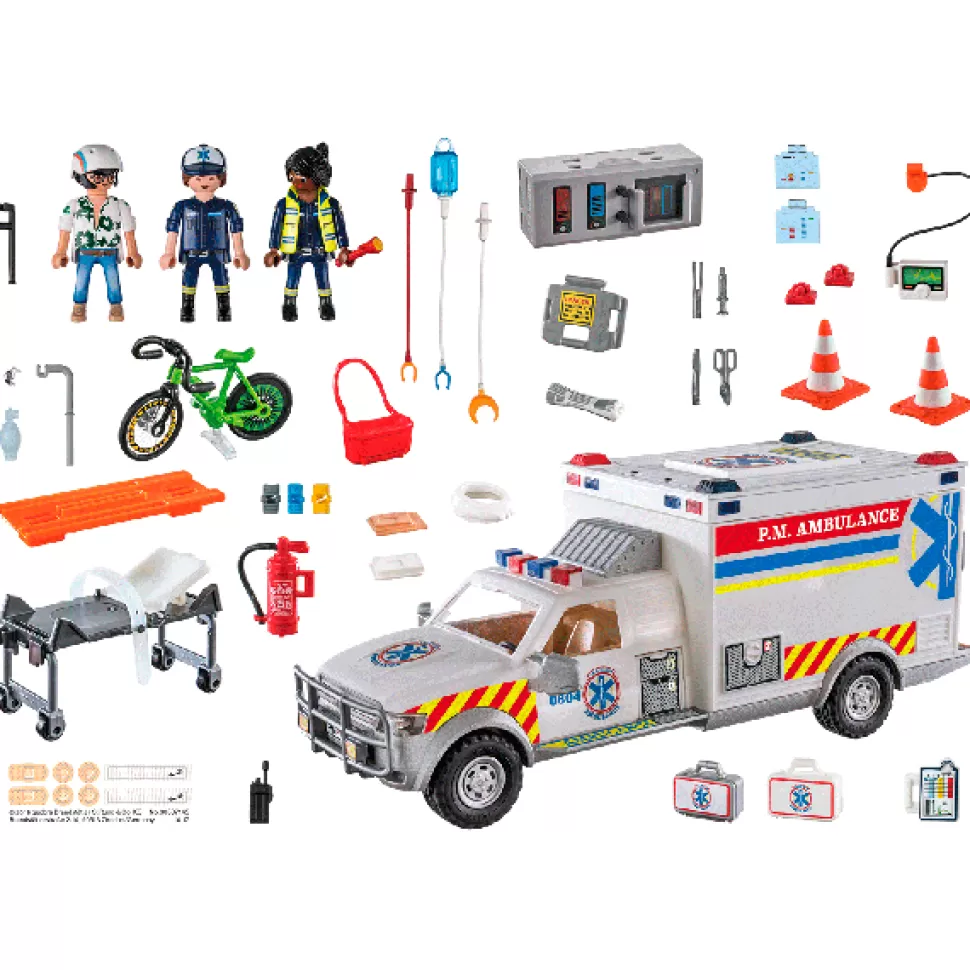 Brinquedos Playmobil City Action Playmobil 70936 Veiculo De Resgate: Us Ambulance< Brinquedos De Carros