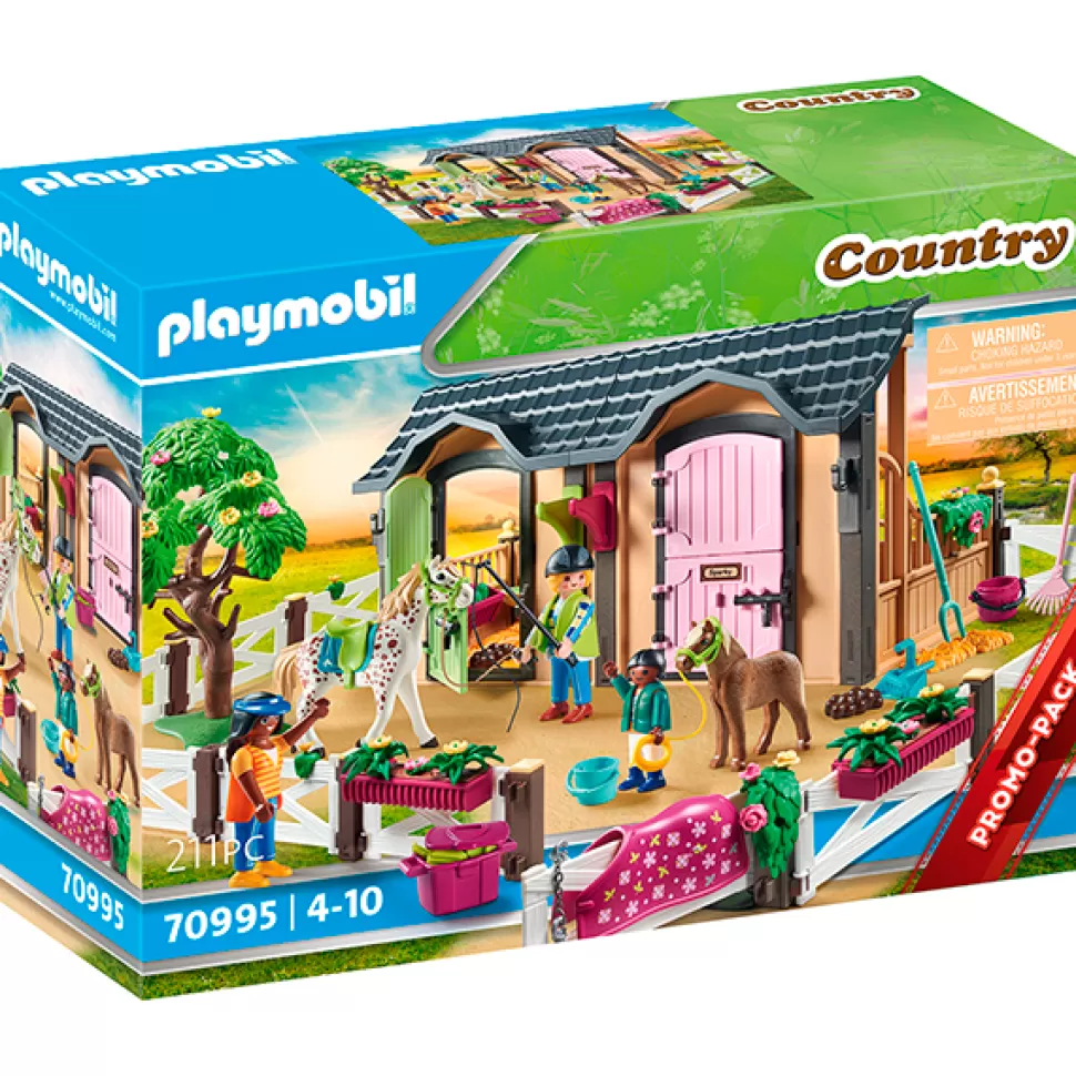 Brinquedos Playmobil Country Playmobil 70995 Aulas De Equitacao Com Boxes Para Cavalos< Brinquedos De Cavalos
