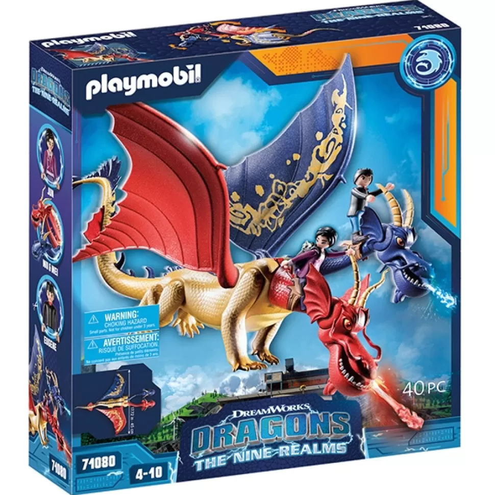 Brinquedos Dragões Pilotos de Berk Playmobil 71080 Dragons: Nine Realms: Wu & Wei & Jun< Brinquedos De Dragões