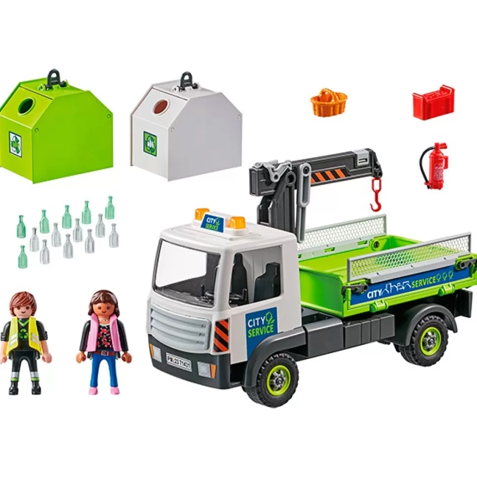 Brinquedos Playmobil City Action Playmobil City Action 71431 - Caminhao De Lixo Com Conteiner< Brinquedos De Camiões