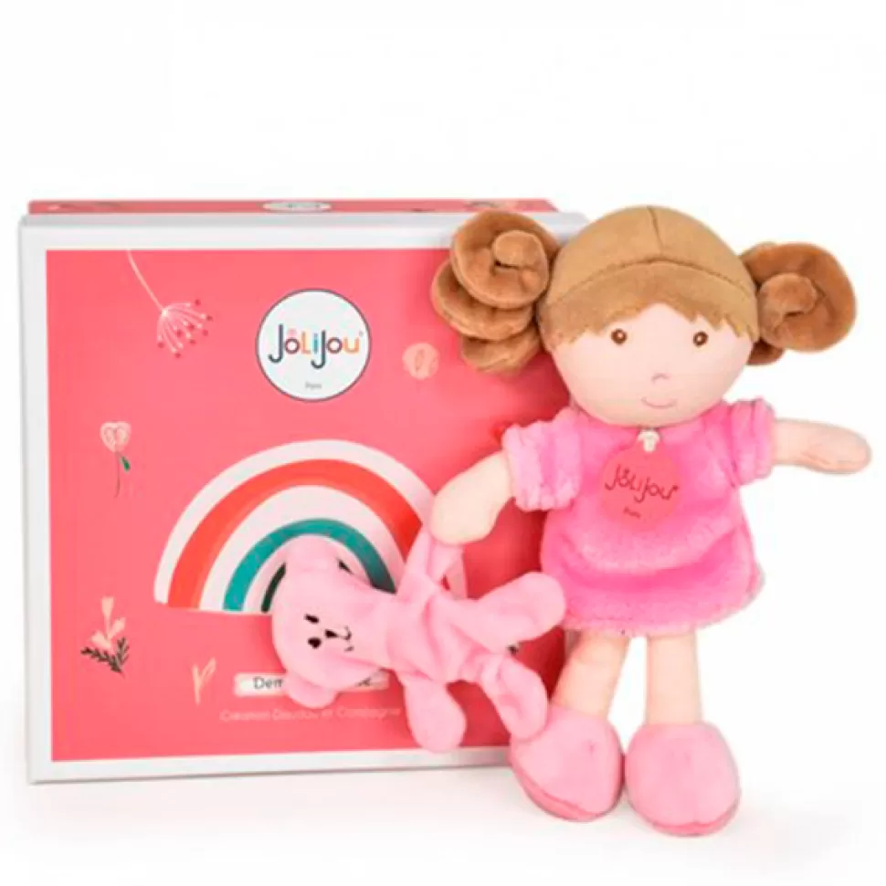Brinquedos Doudou Et Compagnie Primeira Boneca Jolijou Rose 21Cm< Bonecas De Pano