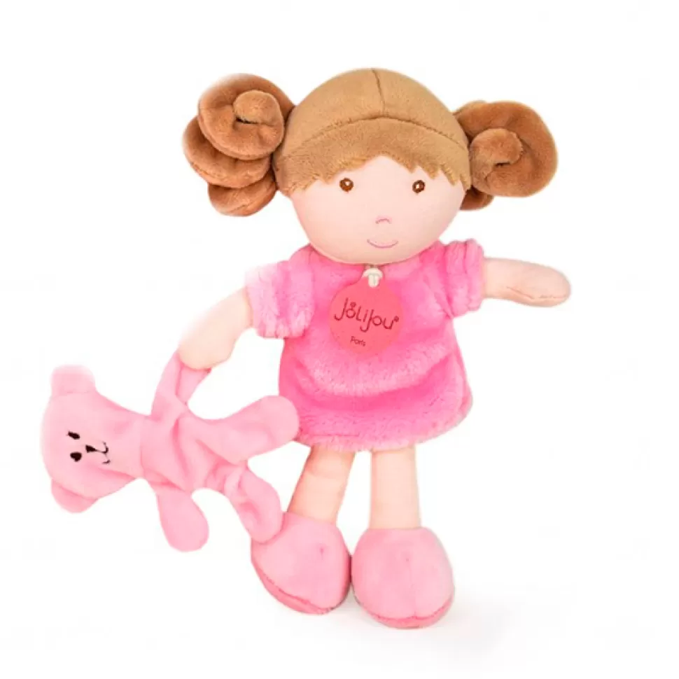 Brinquedos Doudou Et Compagnie Primeira Boneca Jolijou Rose 21Cm< Bonecas De Pano