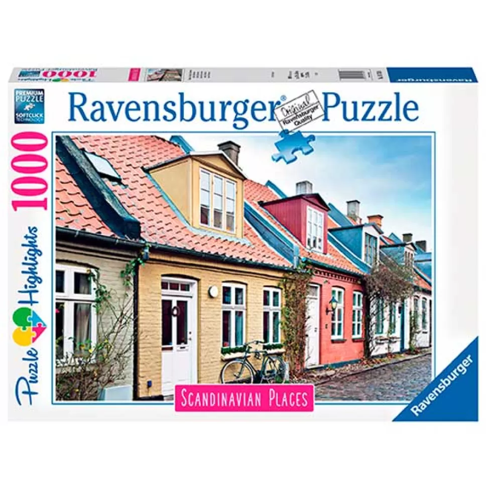 Fashion Brinquedos Ravensburger Puzzle 1000P Houses Aarhus Dinamarca