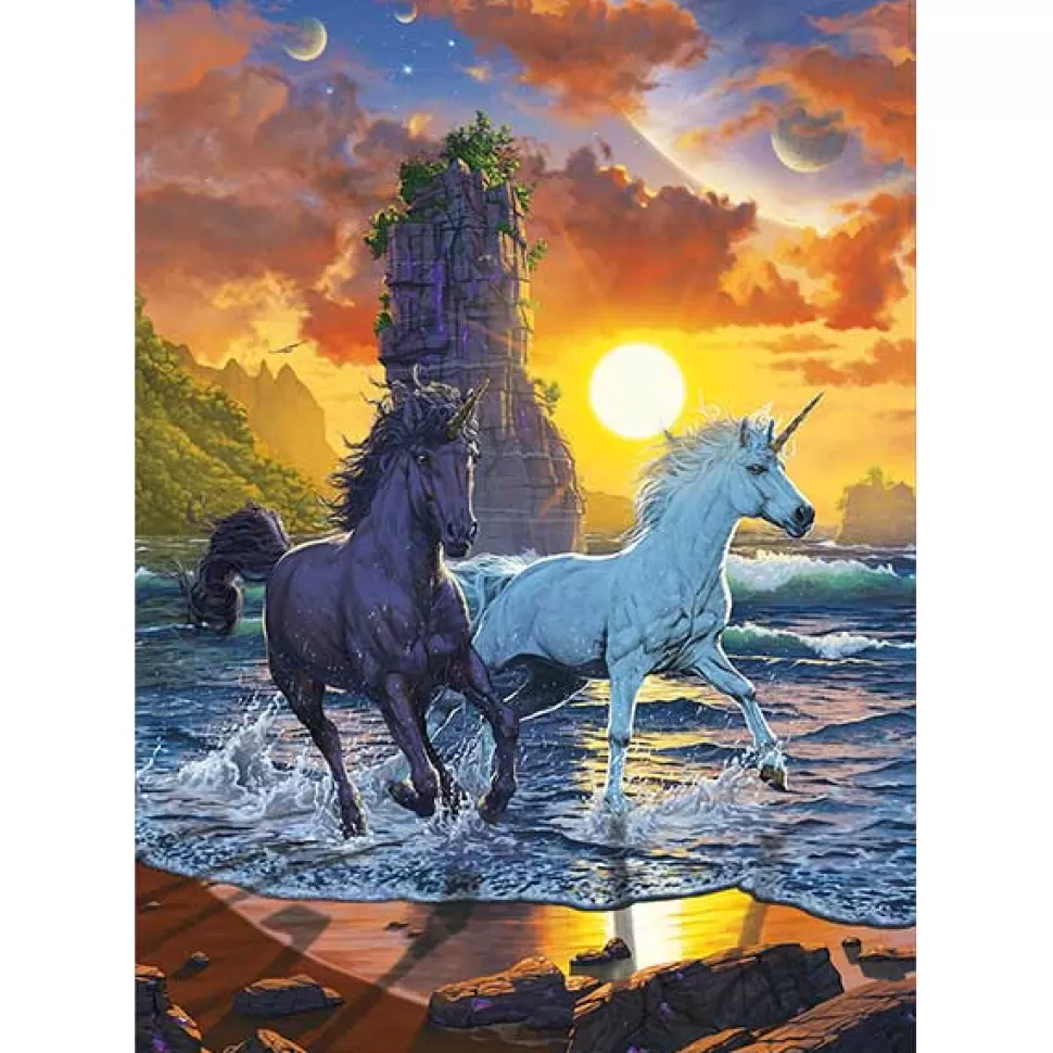Brinquedos Educa Borras Puzzle 1000P Unicórnios Na Praia, Vincent Hie< Brinquedos Unicórnios