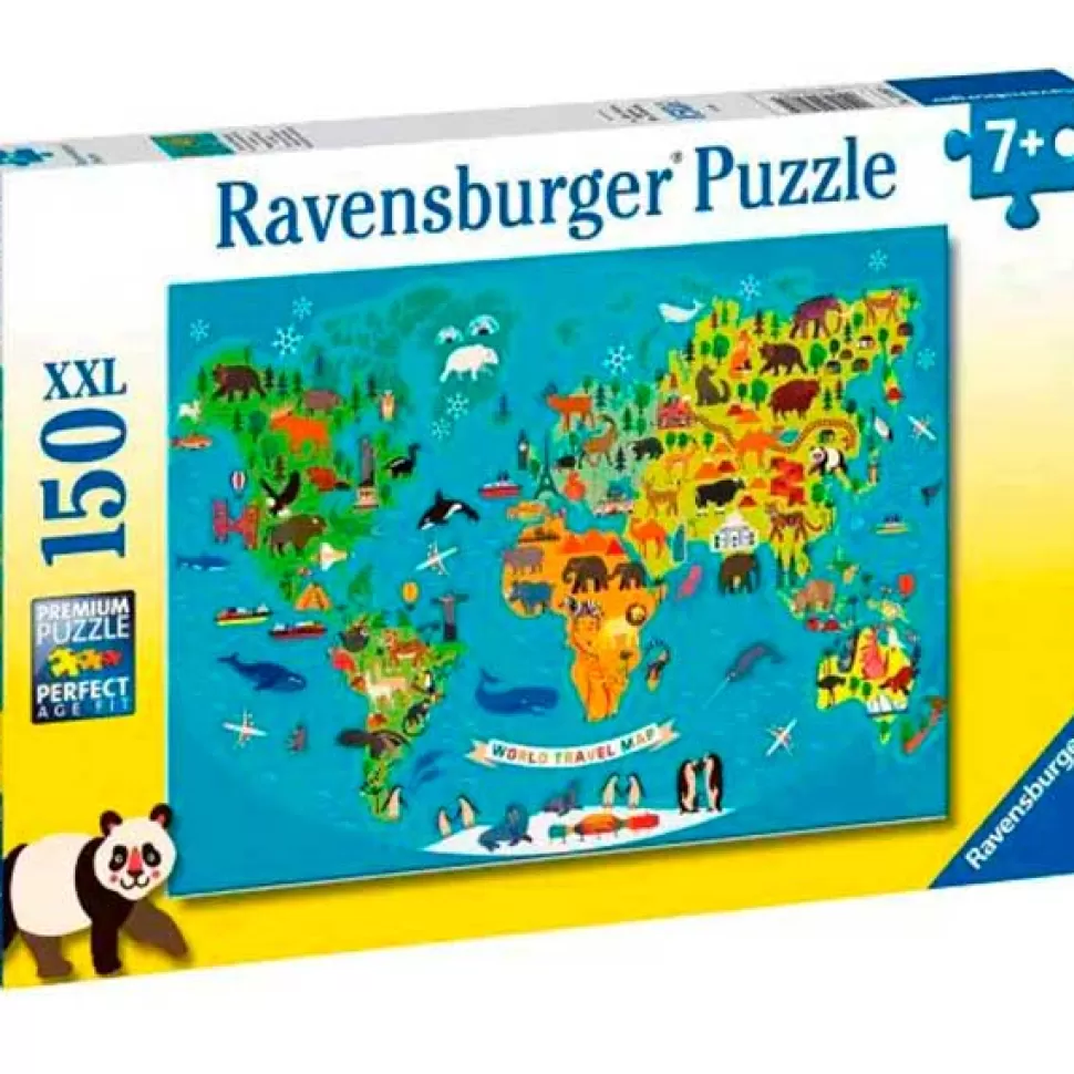Cheap Brinquedos Ravensburger Puzzle 150P Xxl Mapa Animais