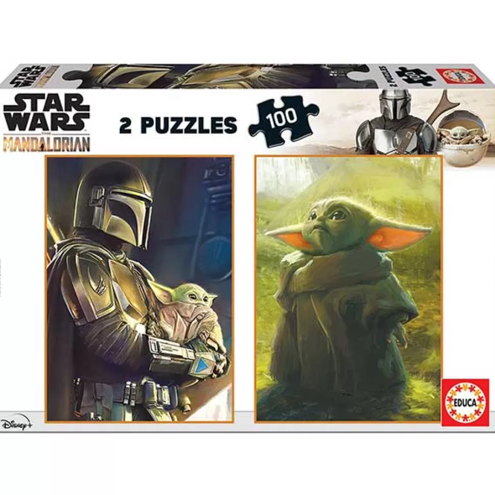 Outlet Brinquedos Star Wars Puzzle 2X100 Baby Yoda O Mandaloriano