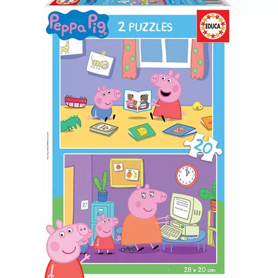 Discount Brinquedos Porquinha Peppa Puzzle 2X20 Porquinha Peppa