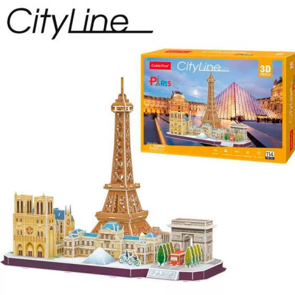 Cheap Brinquedos World Brands Puzzle 3D Paris City Line 114P