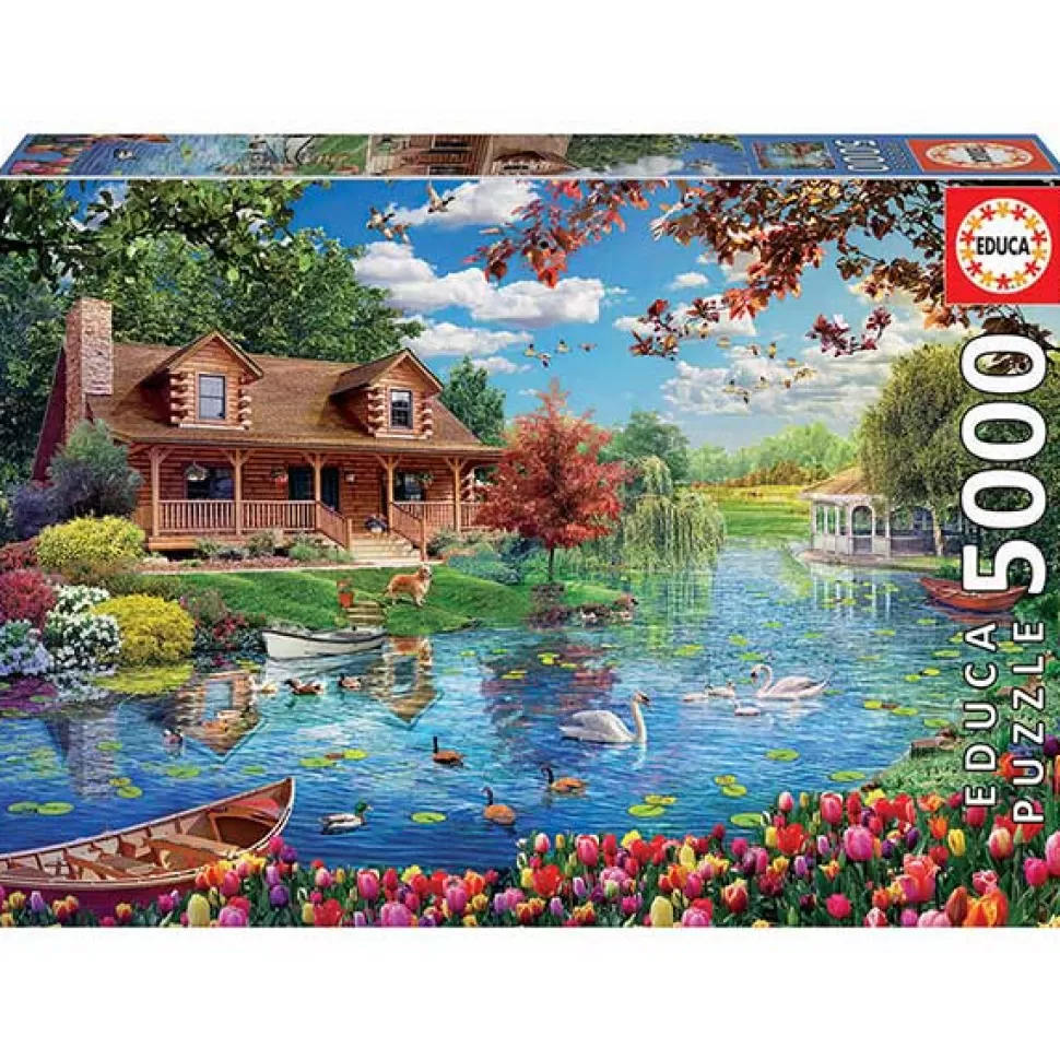 Best Sale Brinquedos Educa Borras Puzzle 5000P Pequena Casa No Lago