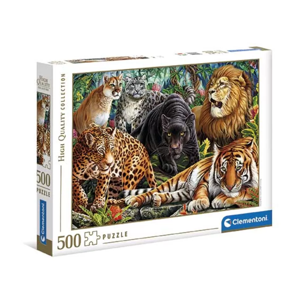 Outlet Brinquedos Clementoni Puzzle 500P Gatos Selvagens