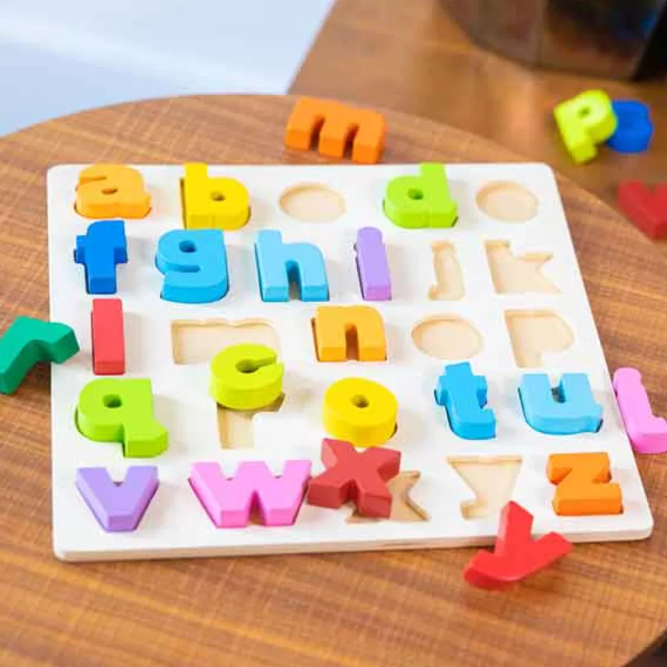 Store Brinquedos New Classic Toys Puzzle De Madeira Letras De Cores Encaixavel