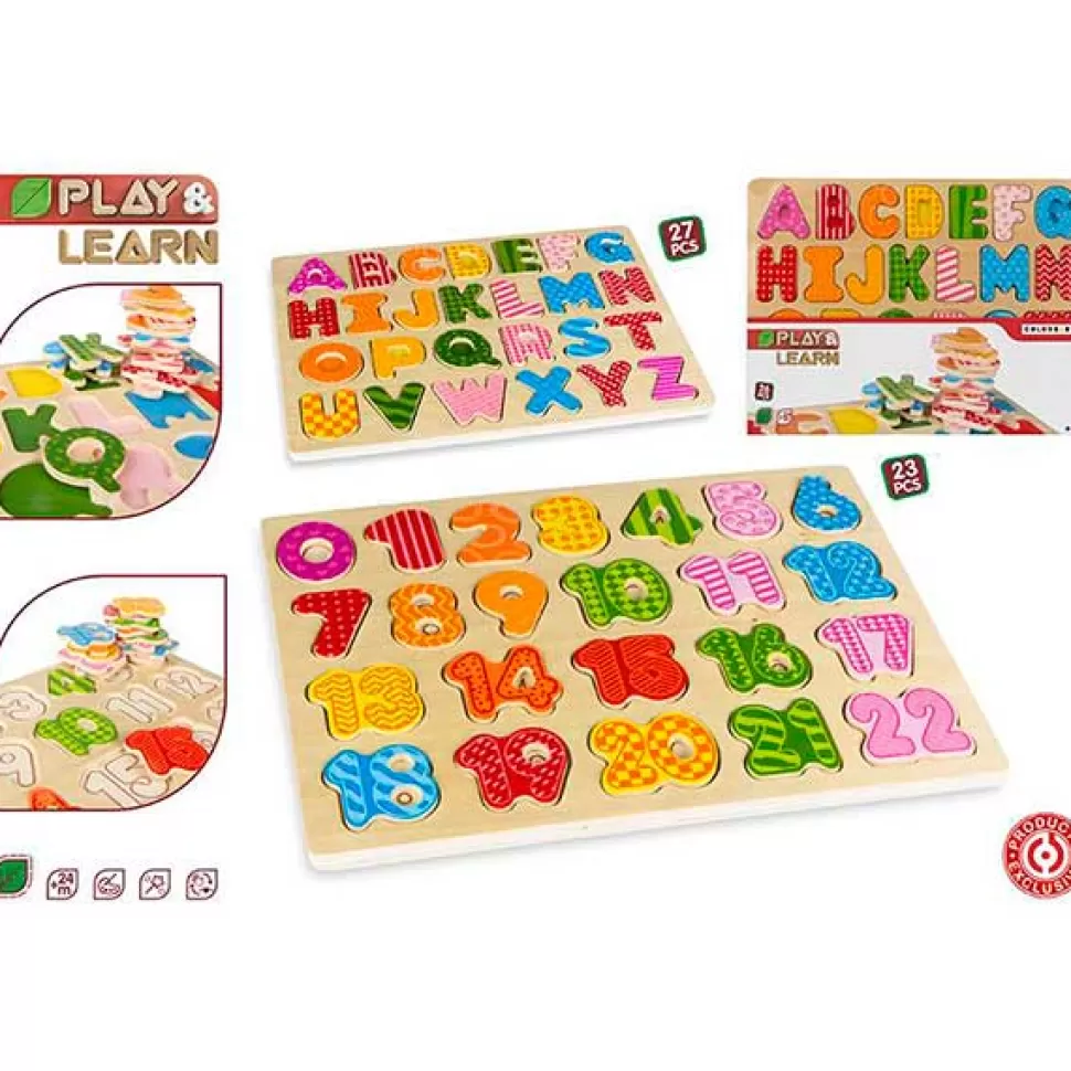 Sale Brinquedos Color Baby Puzzle De Madeira Numeros Ou Letras
