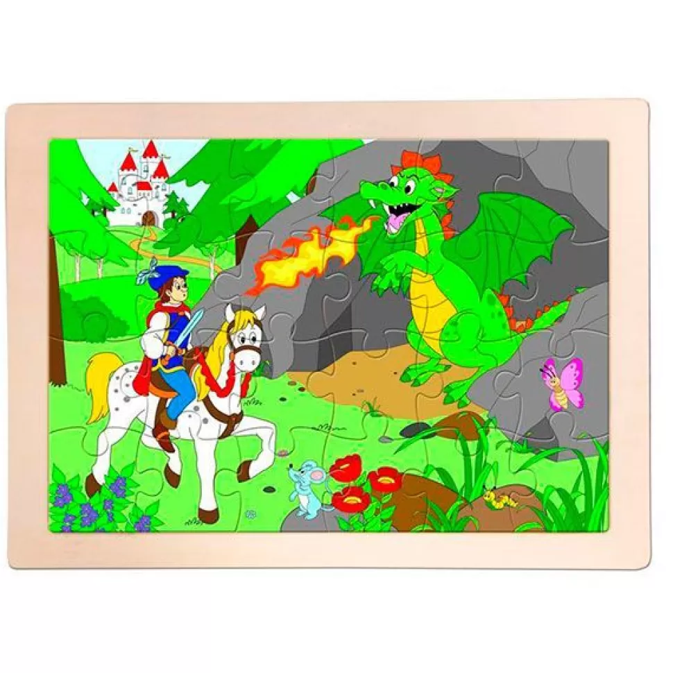 Shop Brinquedos Woodyland Puzzle De Madeira Principe E Dragao