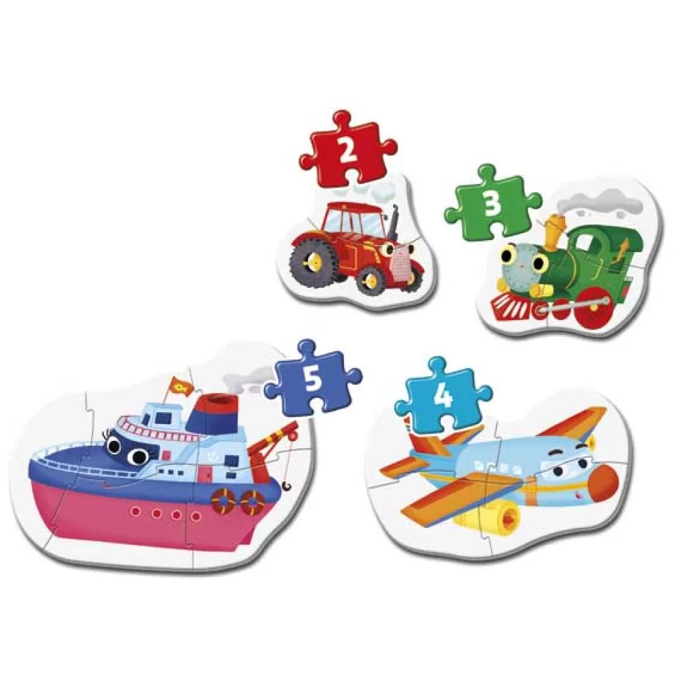 Clearance Brinquedos Clementoni Puzzle Progressivo 2+3+4+5P Meio De Transporte