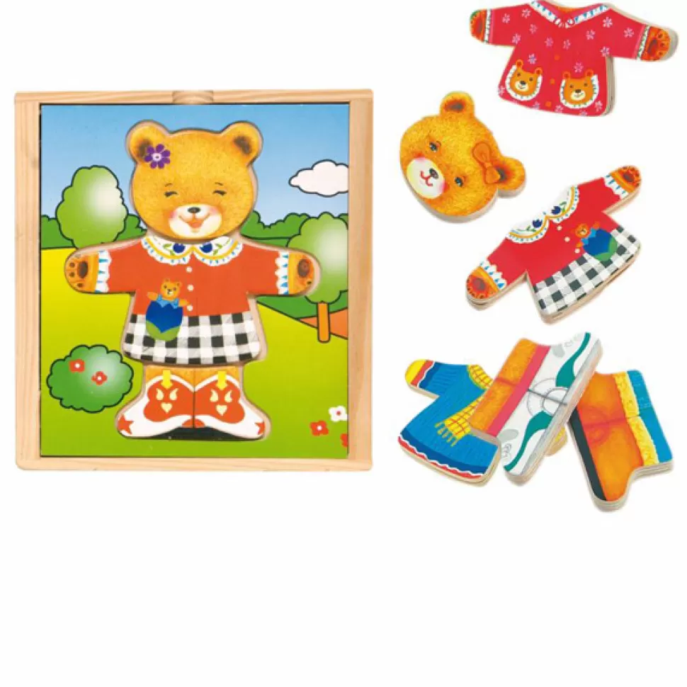 New Brinquedos Woodyland Puzzle Ursinho Aprende A Se Vestir #1