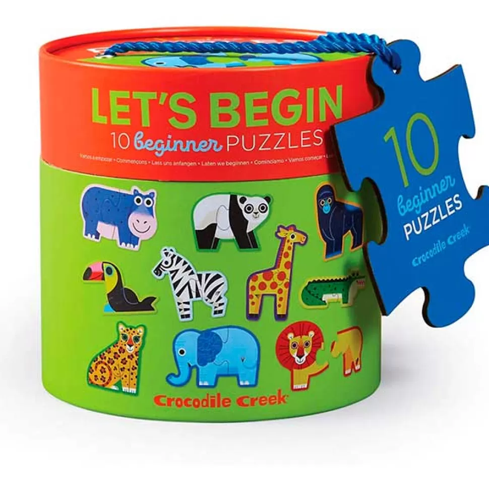 Fashion Brinquedos Crocodile Creek Quebra-Cabeca 10 Animals 2P Crocodile Creek