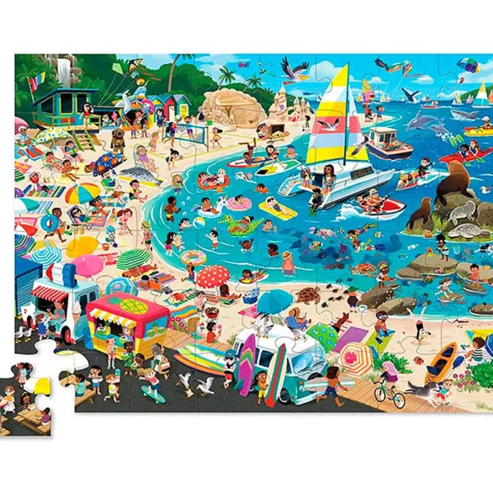 Hot Brinquedos Crocodile Creek Quebra-Cabeca Dia Do Praia 48P Crocodile Creek