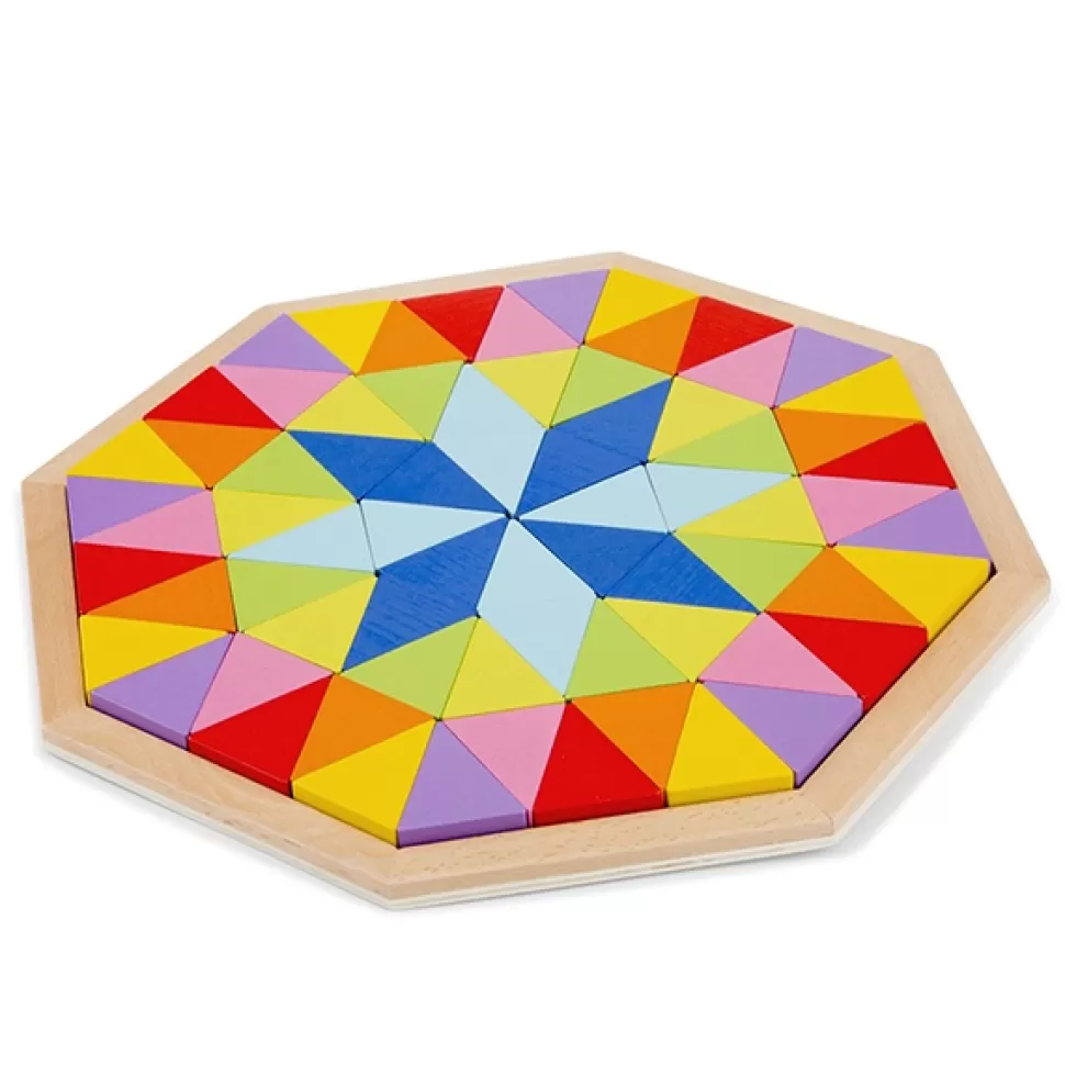 Outlet Brinquedos New Classic Toys Quebra-Cabeca Octogonal De Madeira Cores