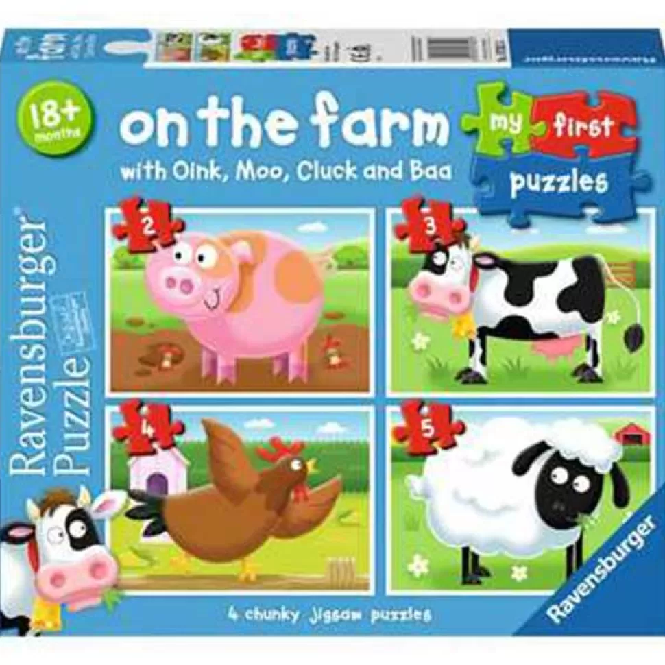 Best Sale Brinquedos Ravensburger Quebra-Cabeca Pack 4 Fazenda Progressiva