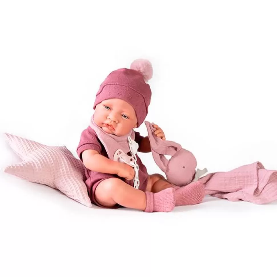 Brinquedos Antonio Juan Recem Nascido Com Dou Dou E Almofada Estrela 42Cm< Bonecas Bebé