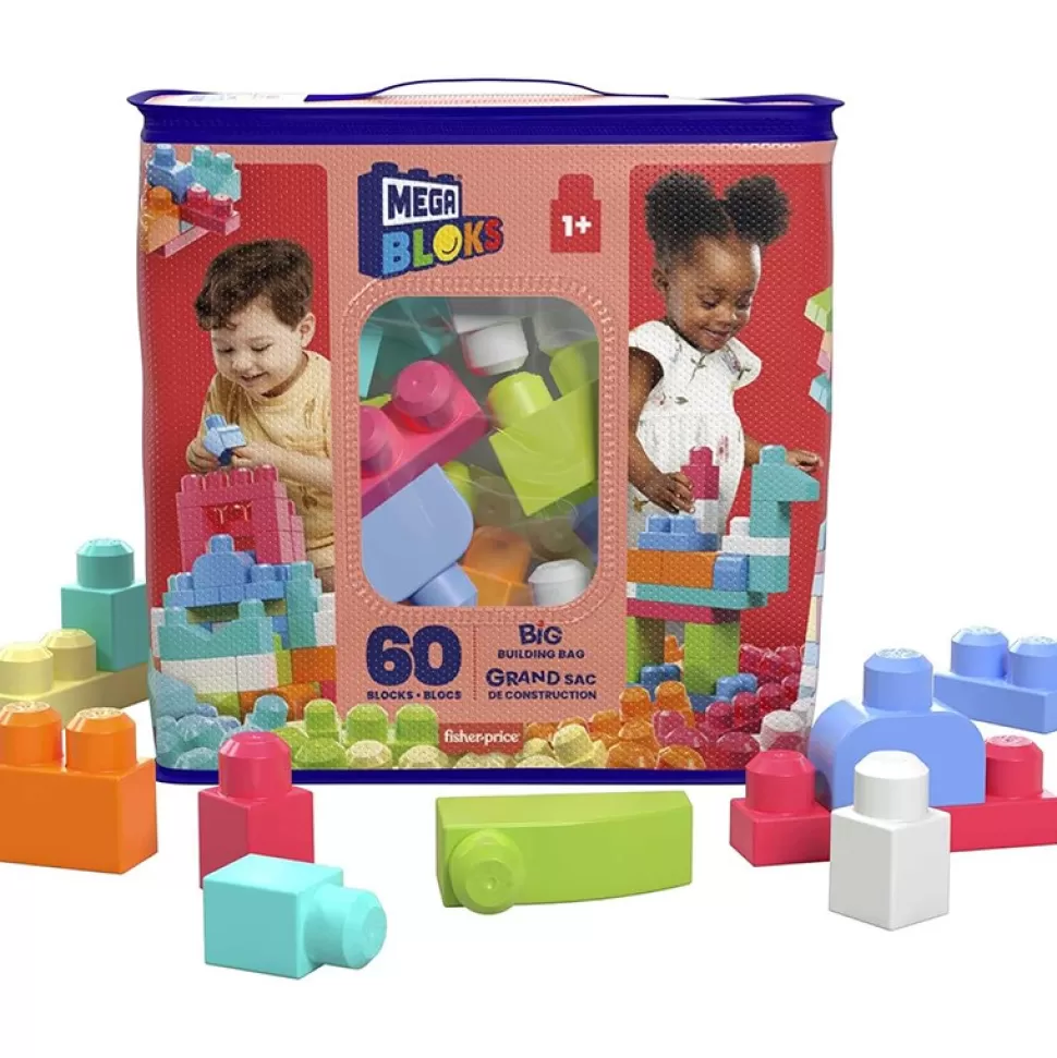 Brinquedos Mega Bloks Saco 60P Maxi Blocks Rosa< Brinquedos Educativos