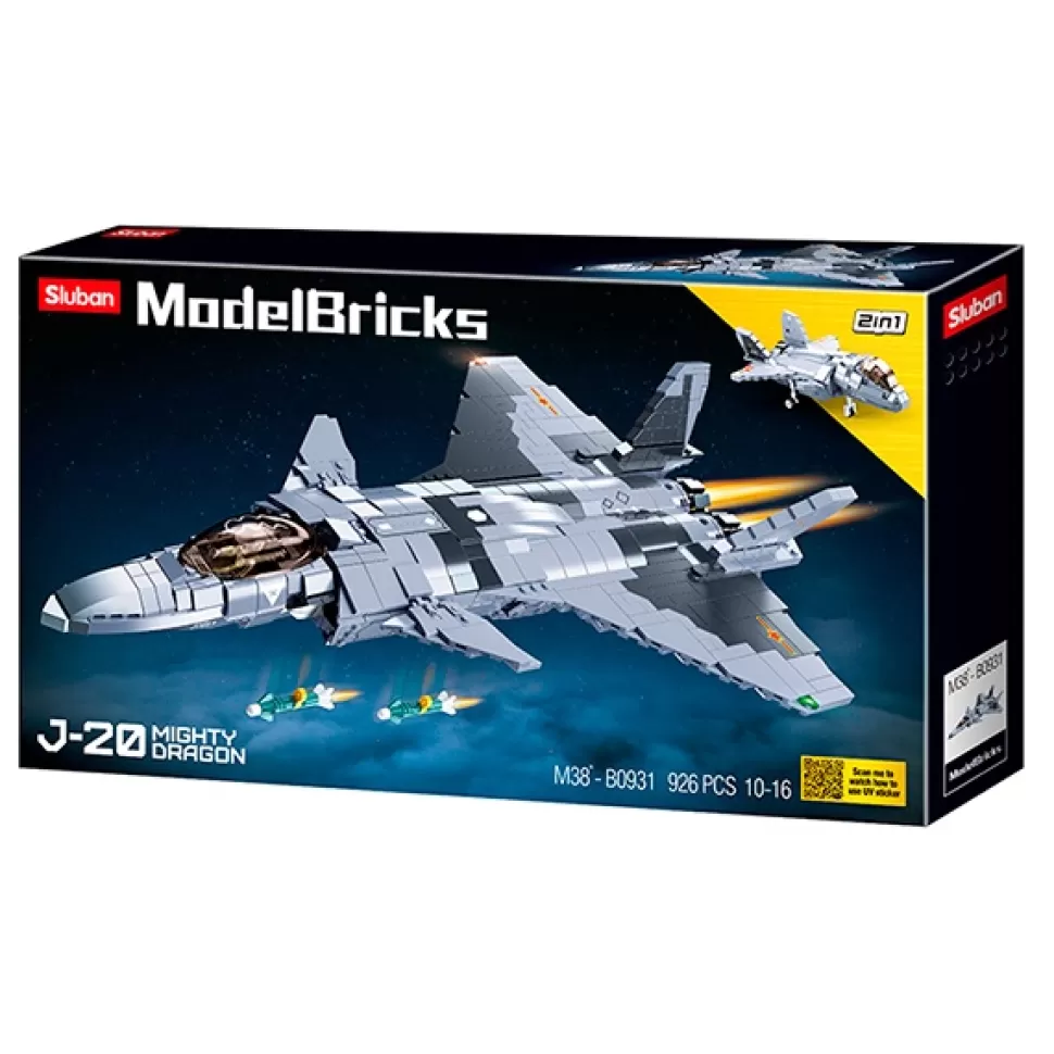 Brinquedos Sluban Sluban Aviao J20 Mighty Dragon Fighter 926P< Brinquedos De Aviões