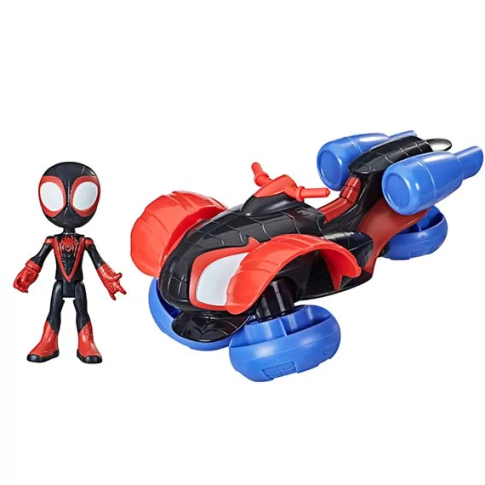 Brinquedos Homem Aranha Spidey Figura Miles Morales Veiculo Transformavel< Brinquedos De Carros