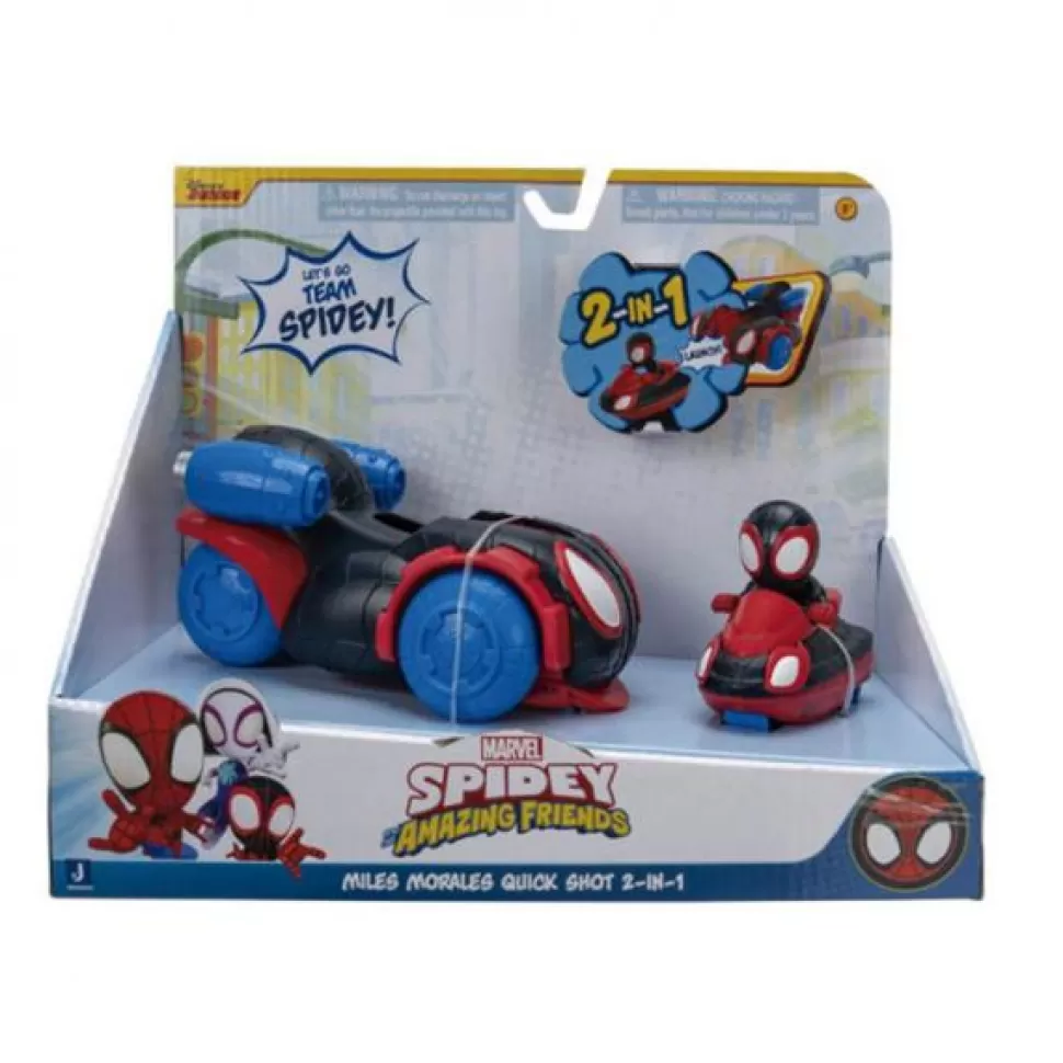 Brinquedos Homem Aranha Spidey Miles Morales Veiculo Transformador 2 Em 1< Brinquedos Super-Heróis