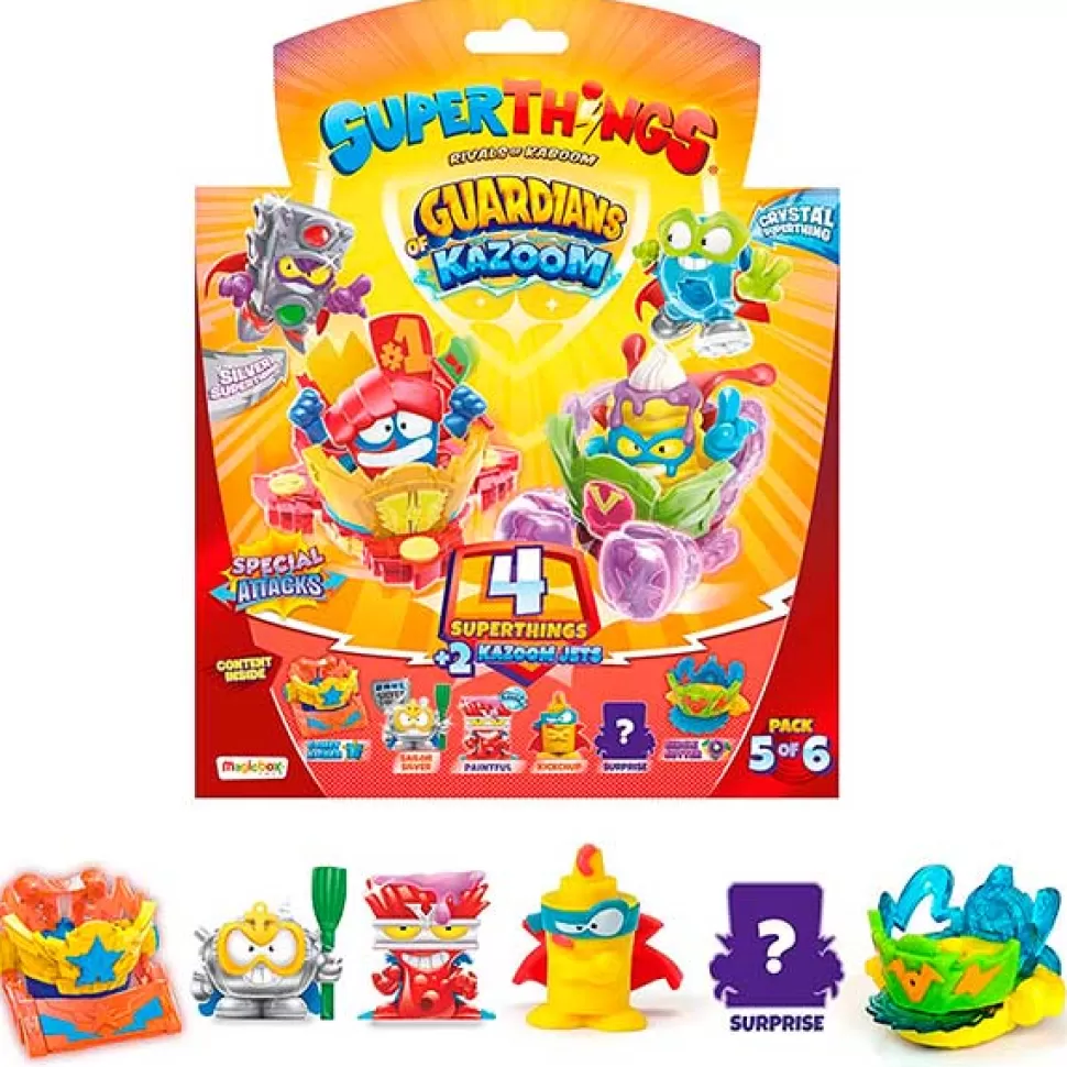 Brinquedos SuperZings Superthings Guardians Of Kazoom Pack 4 Vermelho< Brinquedos Surpresa