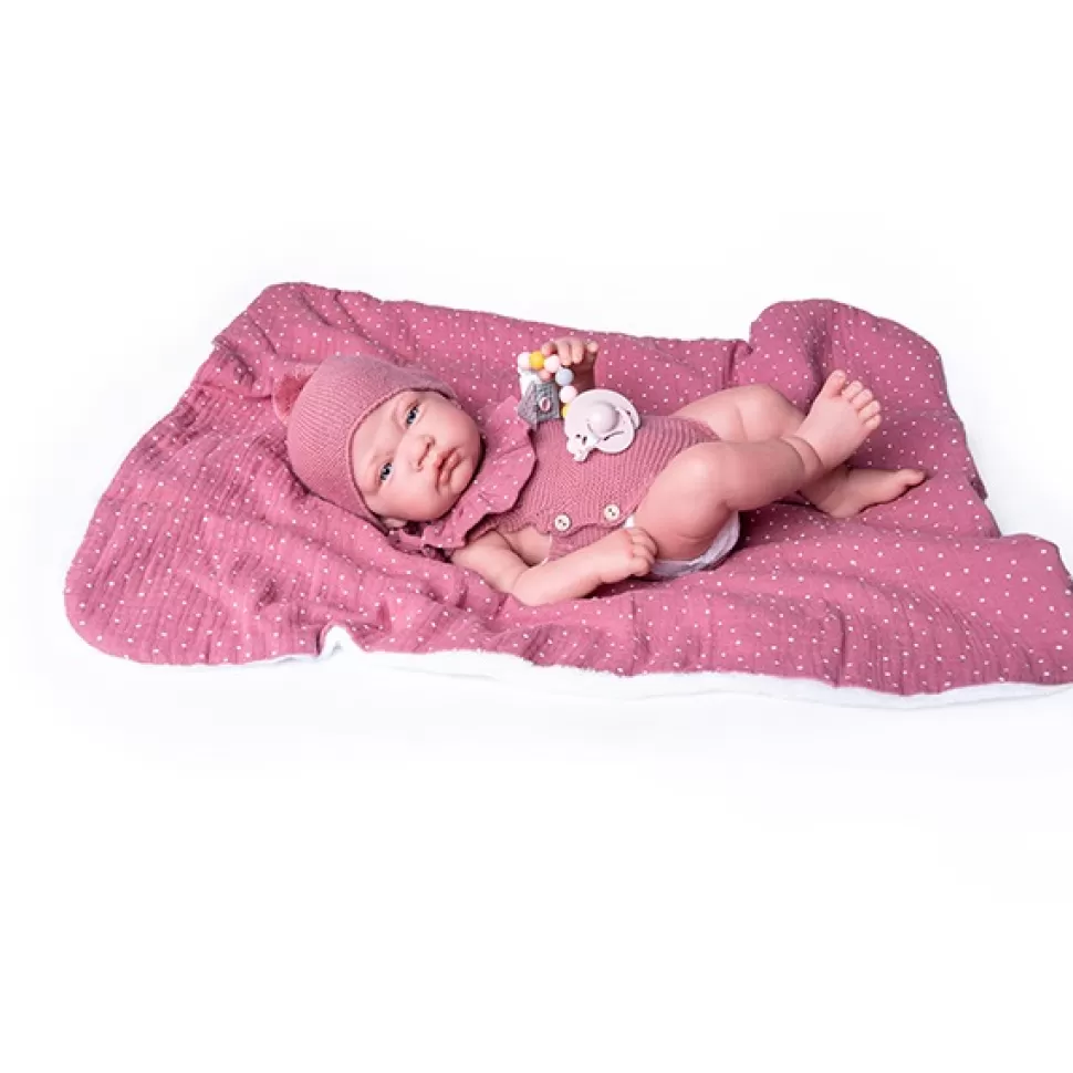 Brinquedos Antonio Juan Sweet Reborn Manta Rosa Casal 42Cm< Bonecas Reborn