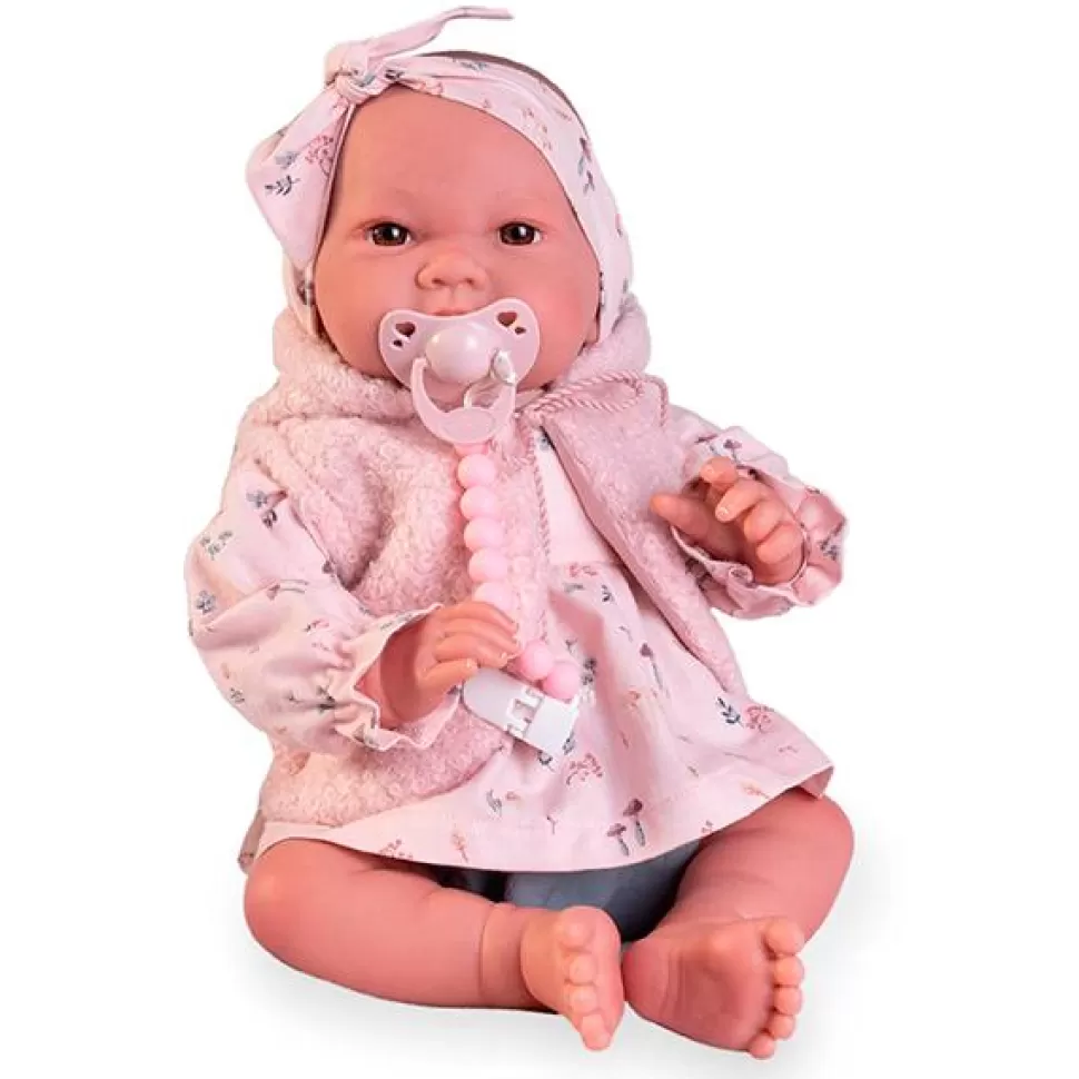 Brinquedos Antonio Juan Sweet Reborn Nica Com Colete E Laco 42Cm< Bonecas Bebé