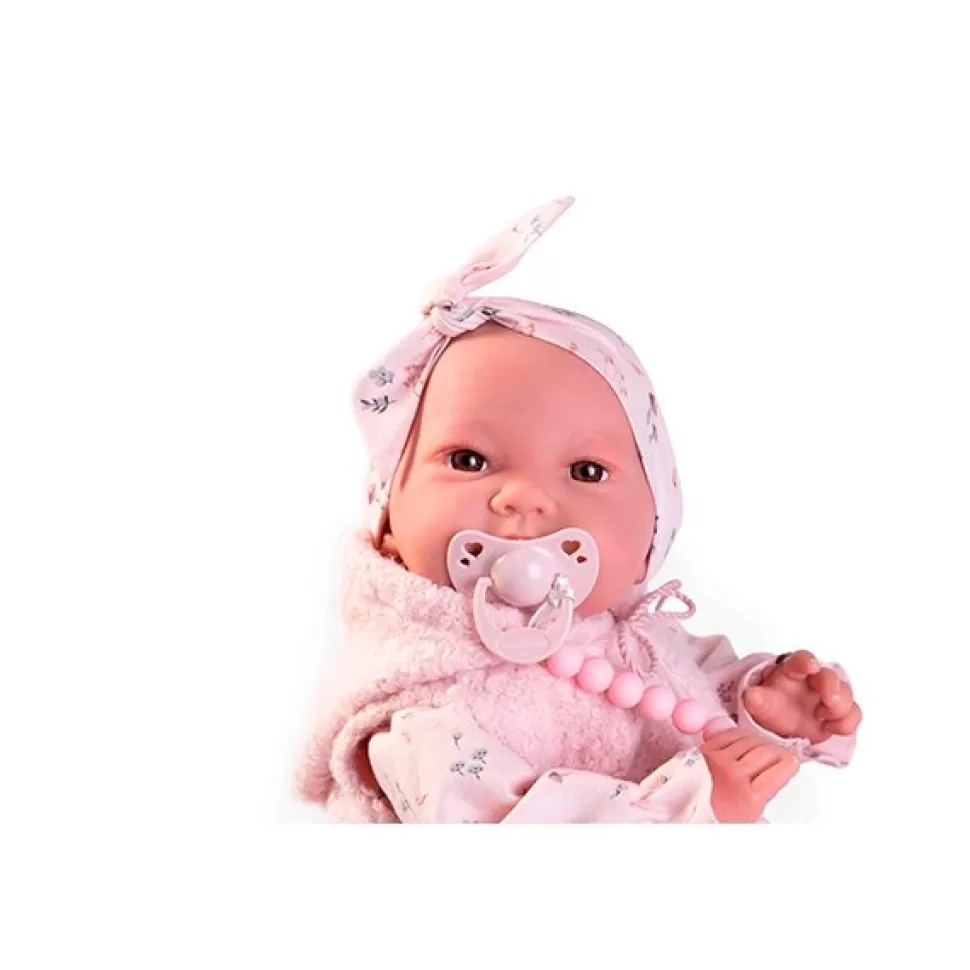 Brinquedos Antonio Juan Sweet Reborn Nica Com Colete E Laco 42Cm< Bonecas Bebé