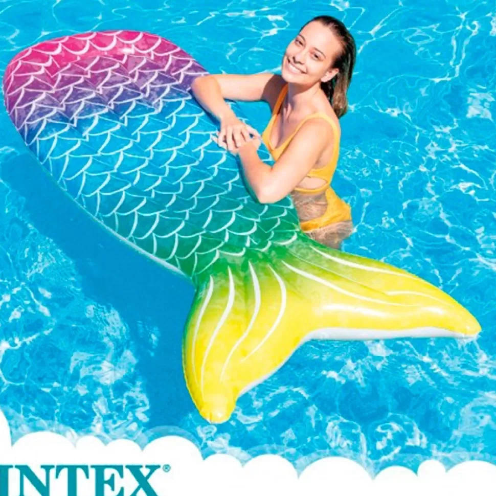 Brinquedos Intex Tapete Inflavel Cauda De Sereia 178Cm< Brinquedos Piscina