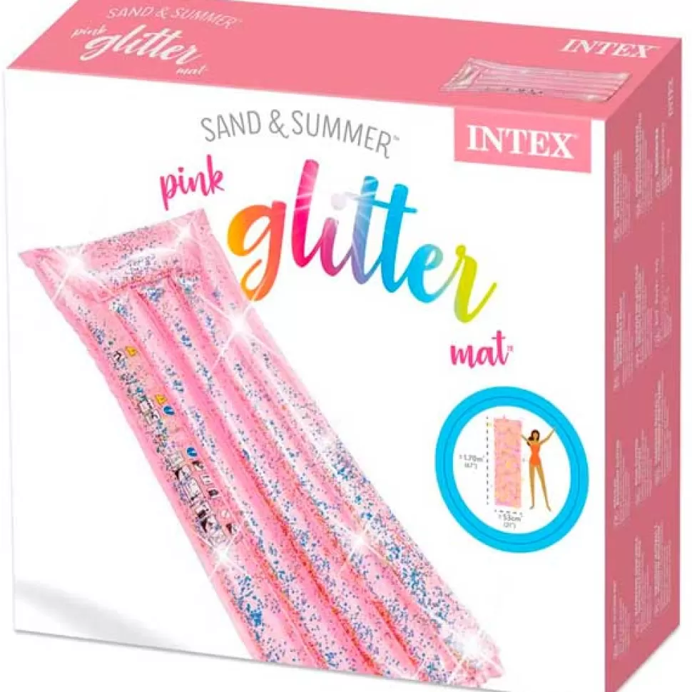 Brinquedos Intex Tapete Inflavel Rosa Glitter 170Cm< Brinquedos Piscina