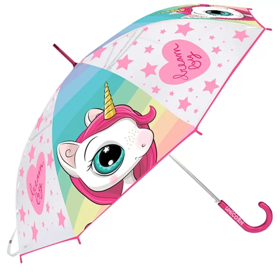 Brinquedos Arditex Unicórnio Guarda-Chuva Transparente 46 Cm< Brinquedos Unicórnios