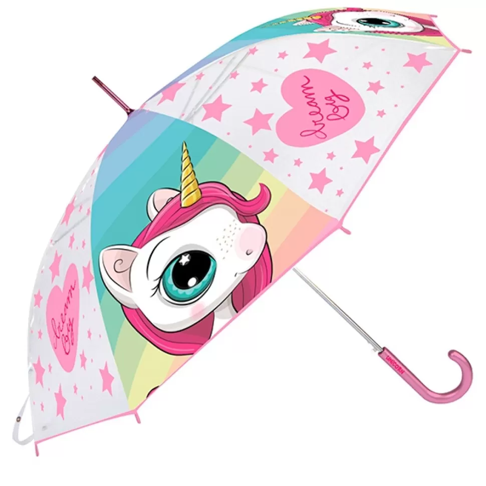 Brinquedos Arditex Unicórnio Guarda-Chuva Transparente 46 Cm< Brinquedos Unicórnios