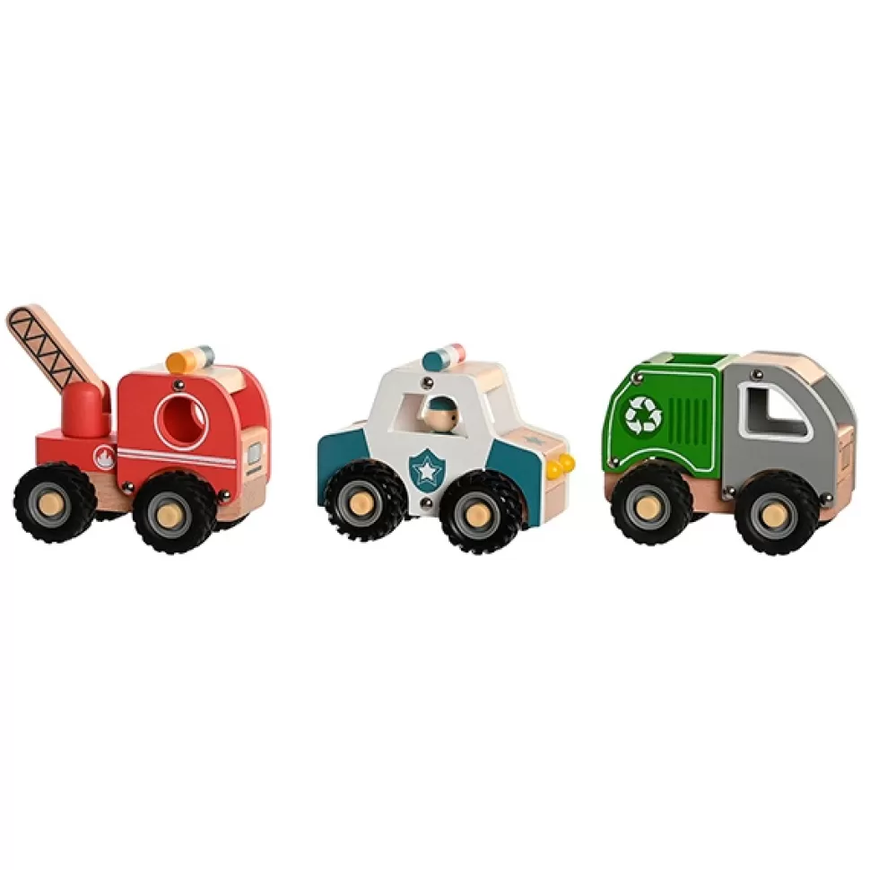 Brinquedos Item Veiculo De Servico De Madeira 13Cm< Brinquedos De Camiões